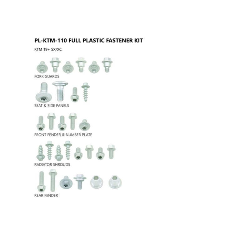 Kit visserie carÃ©nages UFO KTM SX / SXF / EXC / EXC-F 250cc 19-21