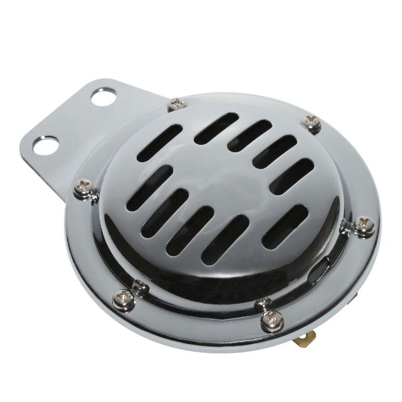 Klaxon moto scooter Slitted universel 12v chromÃ© Ã 100mm