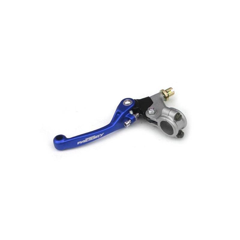 Levier de frein gauche pliable YCF Factory bleu