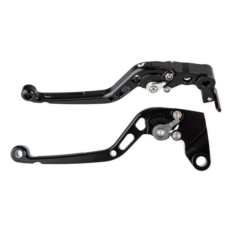 Leviers noirs V Parts 175mm avec adaptateurs Kawasaki Ninja ZX-10 R 11