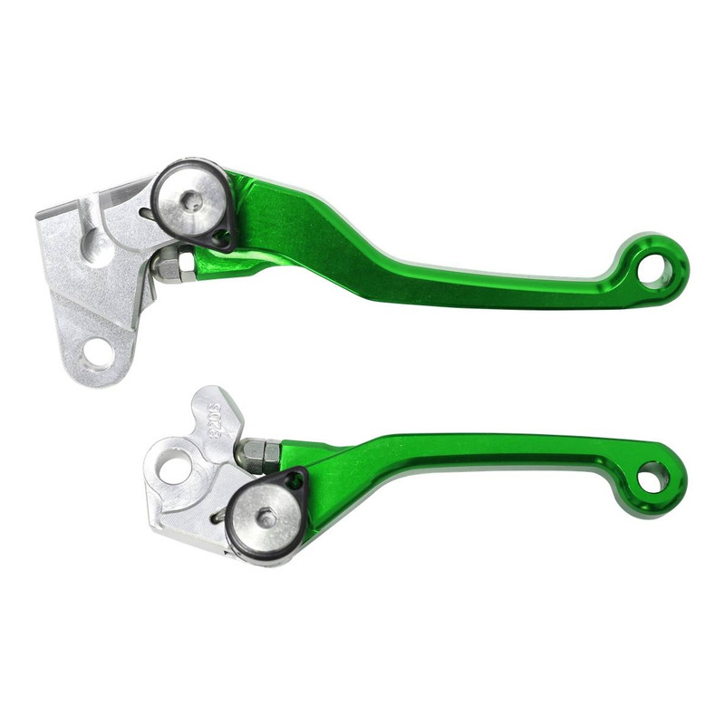 Leviers rabattables vert RMT MX Folder pour Kawasaki KXF 250 13-20