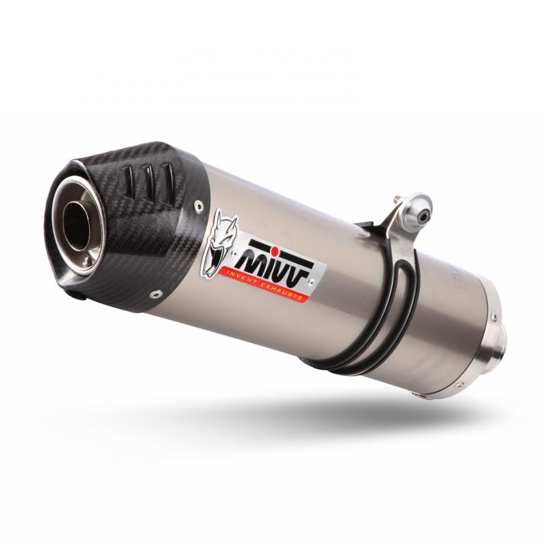 Ligne complète 2x1 MIVV Oval titane / casquette carbone Gilera GP800