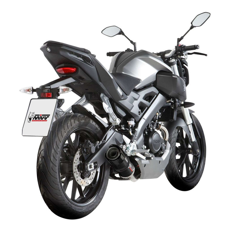 Ligne complète MIVV GP inox noir embout carbone Yamaha YZF-R 125 14-1