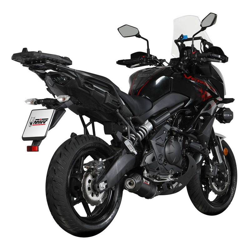 Ligne dâ  Ã©chappement complÃ¨te Mivv Oval inox noir carbone Kawasaki