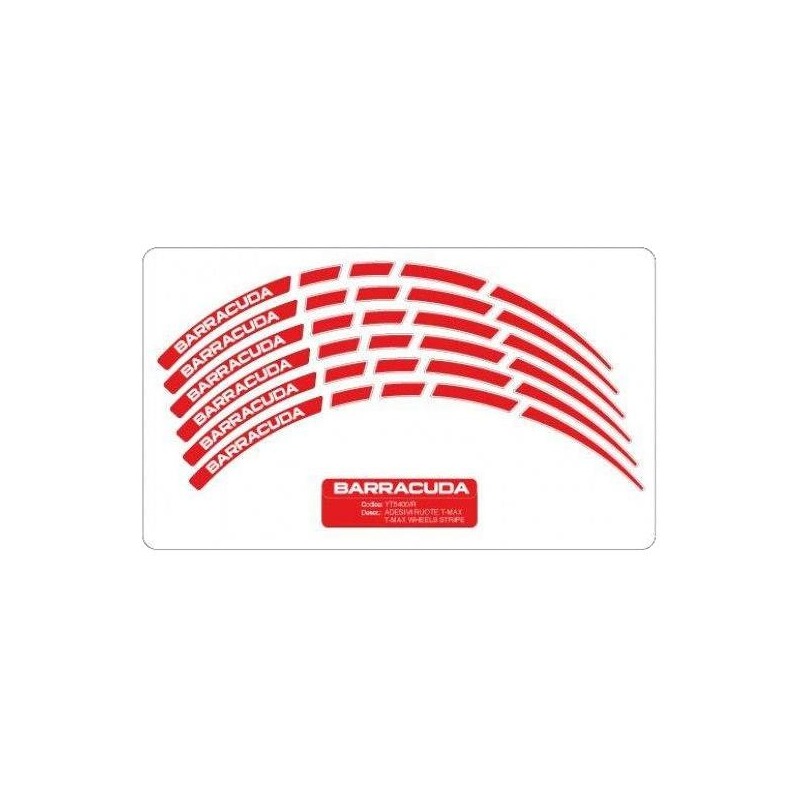 Liserets de jantes Barracuda rouges Maxi Scooter