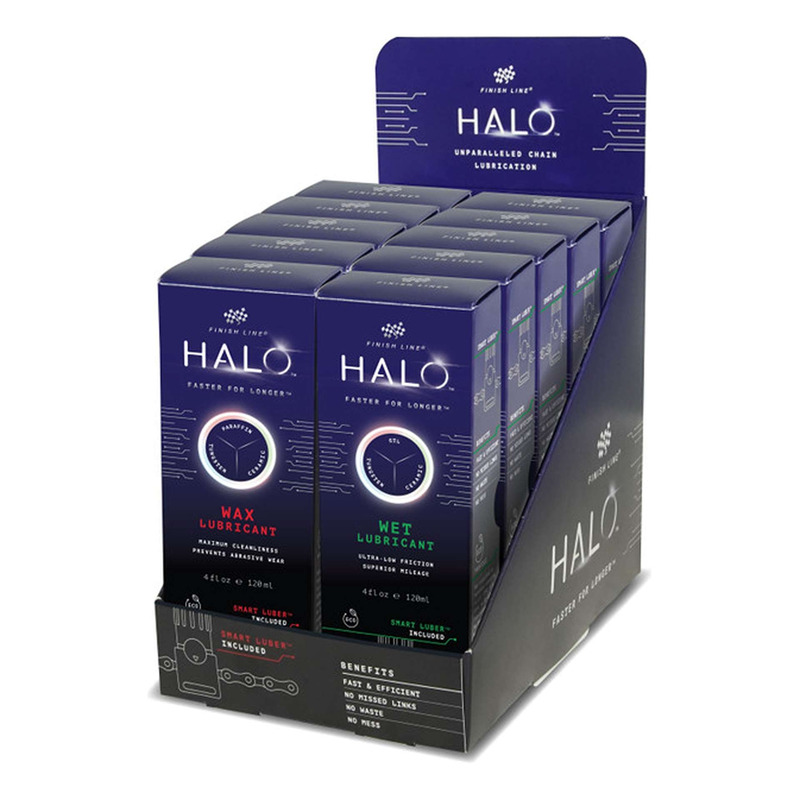 Lubrifiant chaîne applicateur Finish Line Halo™ WAX & WET 120ml (x10)
