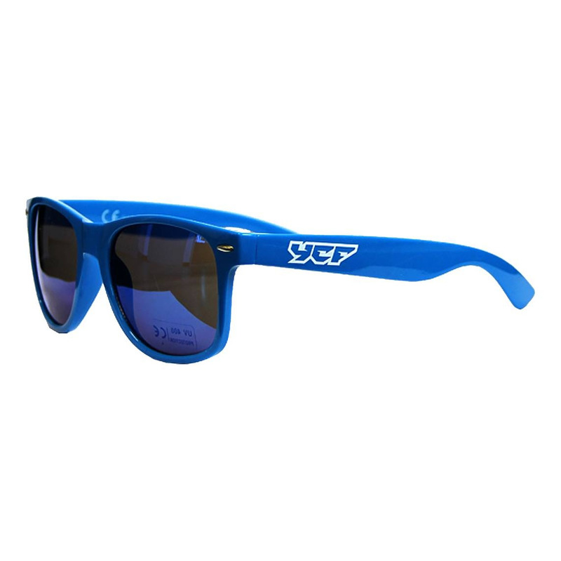 lunette de soleil YCF officiel bleu logo blanc