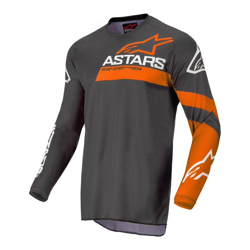 Maillot cross Alpinestars Fluid Chaser anthracite/corail fluo- S