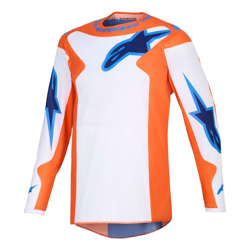 Maillot cross Alpinestars Fluid Grid orange/UCLA blue