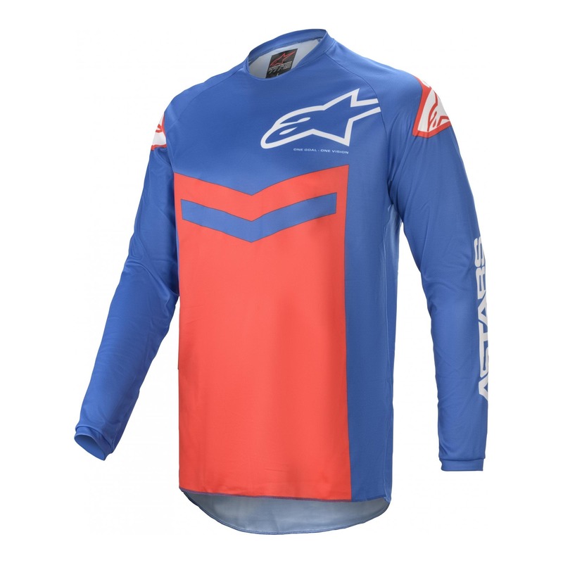 Maillot cross Alpinestars Fluid Speed bleu/bright rouge- S