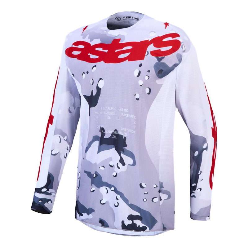Maillot cross Alpinestars Racer Air gray camo white