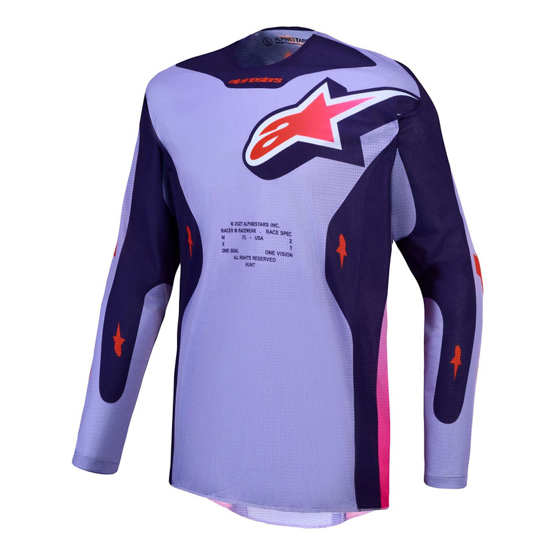 Maillot cross Alpinestars Racer Air Hunt light violet/deep purple/pink fluo