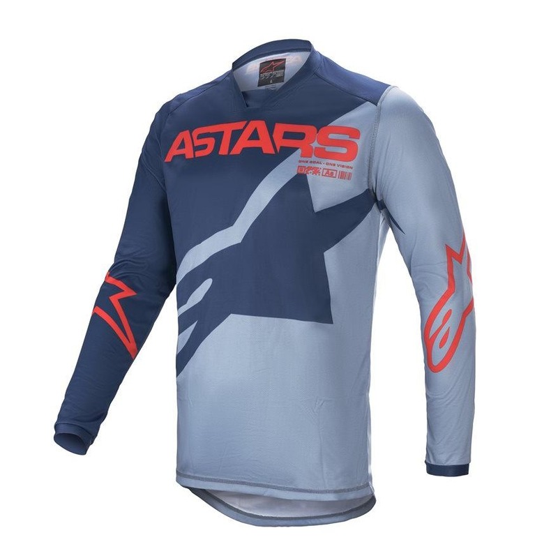 Maillot cross Alpinestars Racer Braap bleu foncé/bleu power/bright ro