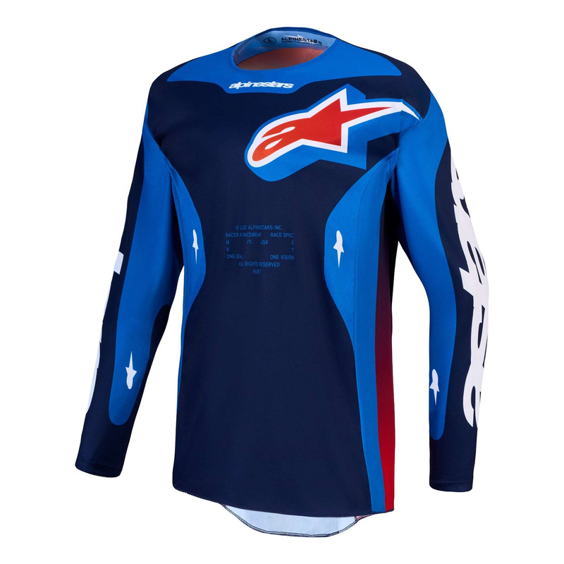 Maillot cross Alpinestars Racer Hunt strong blue/deep blue/fire red