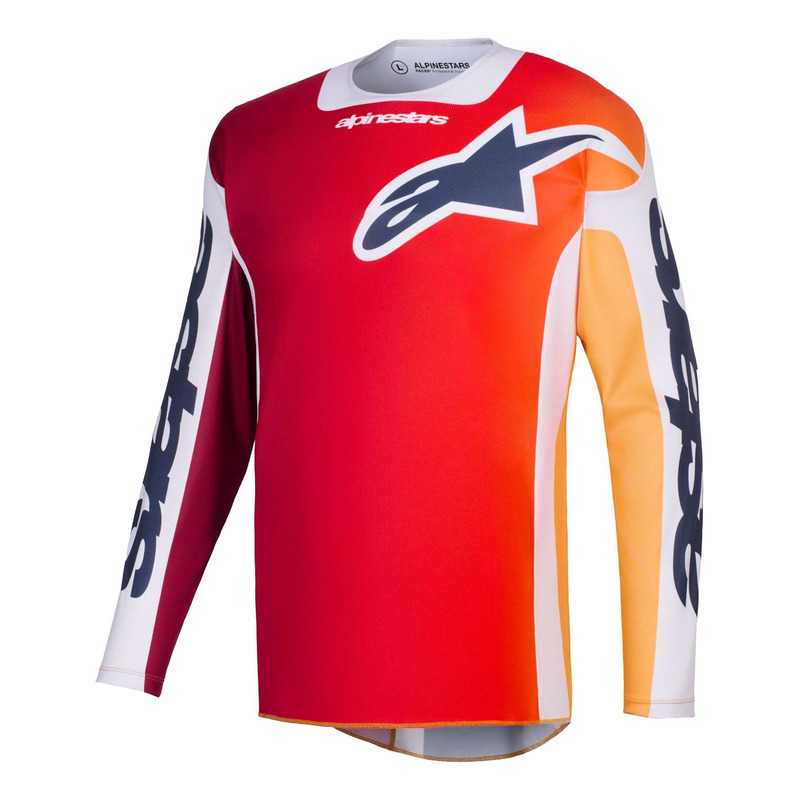 Maillot cross Alpinestars Racer Portl red/light gray/dark gray
