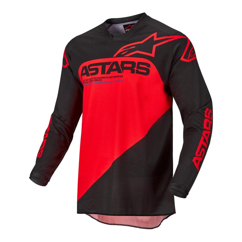 Maillot cross Alpinestars Racer Supermatic noir/bright rouge- S