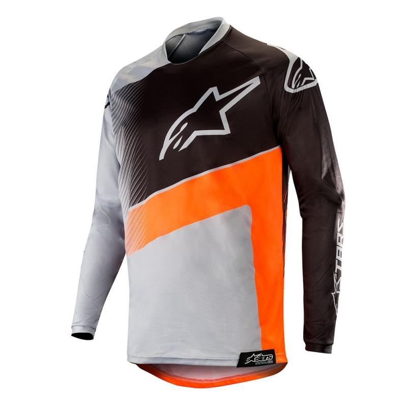 Maillot cross Alpinestars Racer Supermatic gris clair/orange fluo/noir