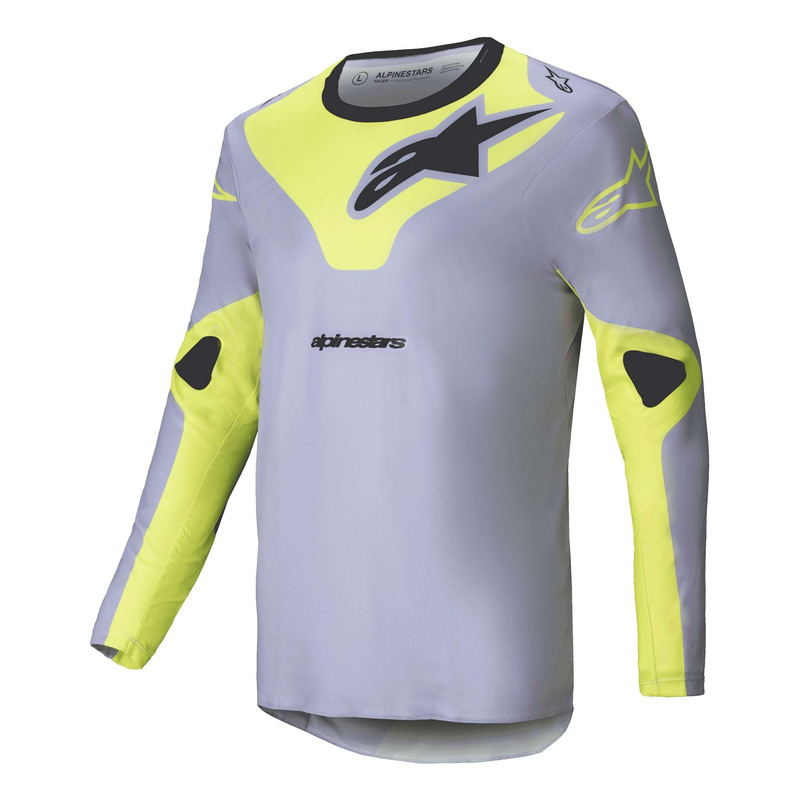Maillot cross Alpinestars Racer Veil gray/yellow fluo