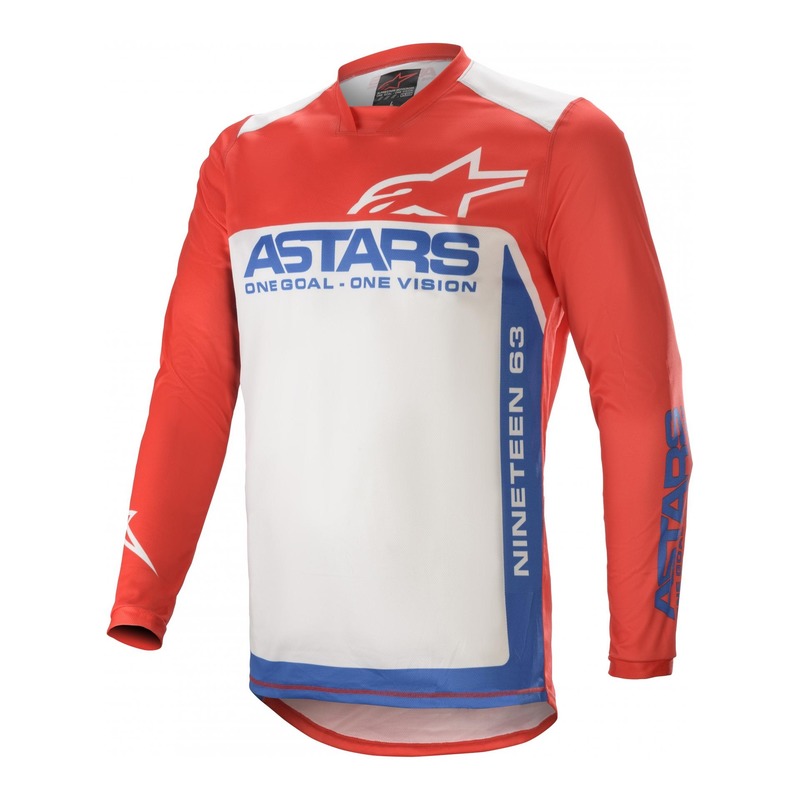 Maillot cross Alpinestars Supermatic bright rouge/bleu/off white- 2XL