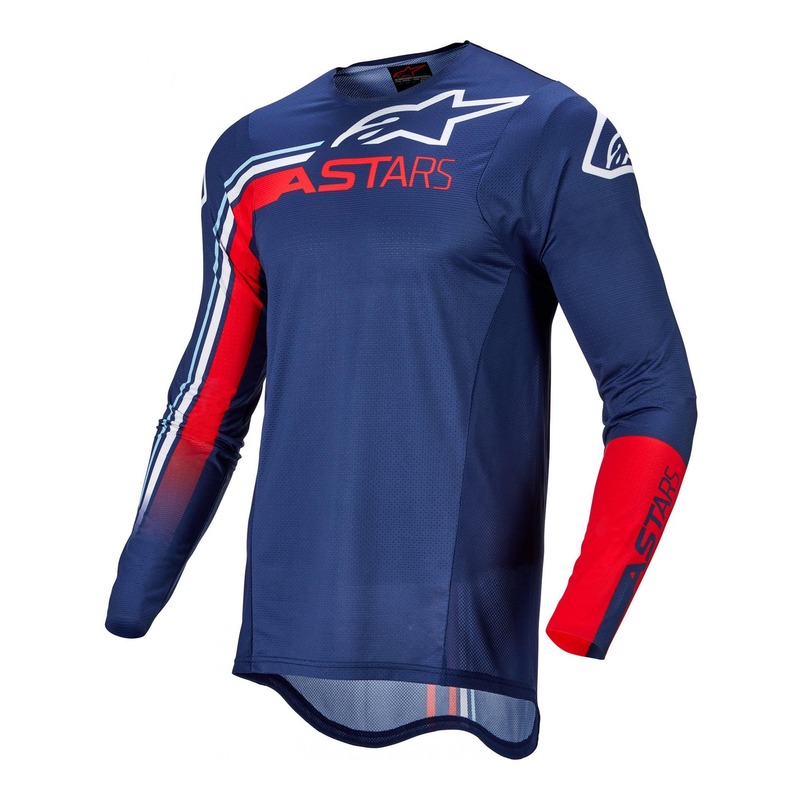 Maillot cross Alpinestars Supertech Blaze dark bleu/bright rouge/blanc