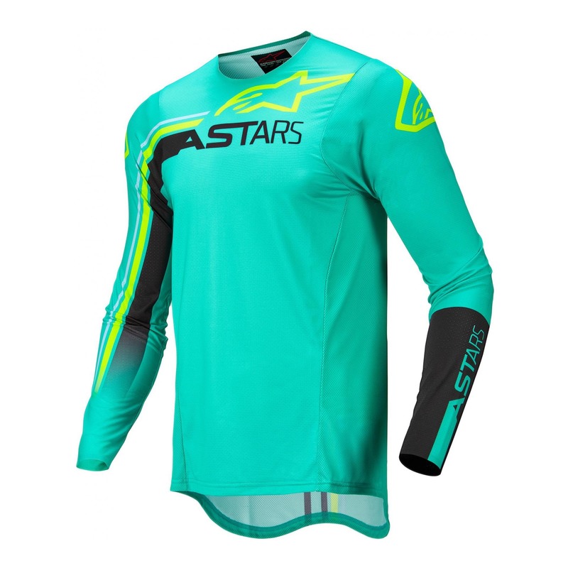 Maillot cross Alpinestars Supertech Blaze pastel vert/noir/jaune fluo-