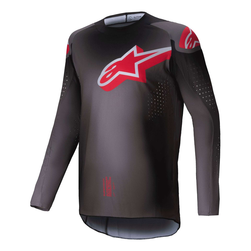 Maillot cross Alpinestars Supertech Lipan smoke/bright red