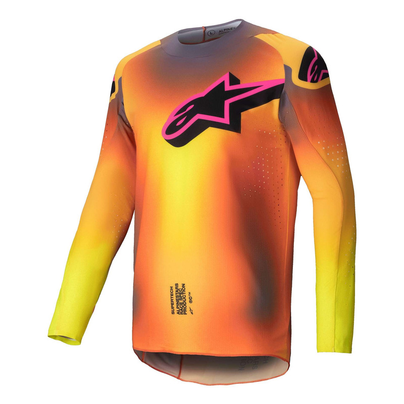 Maillot cross Alpinestars Supertech Lipan yellow/pink