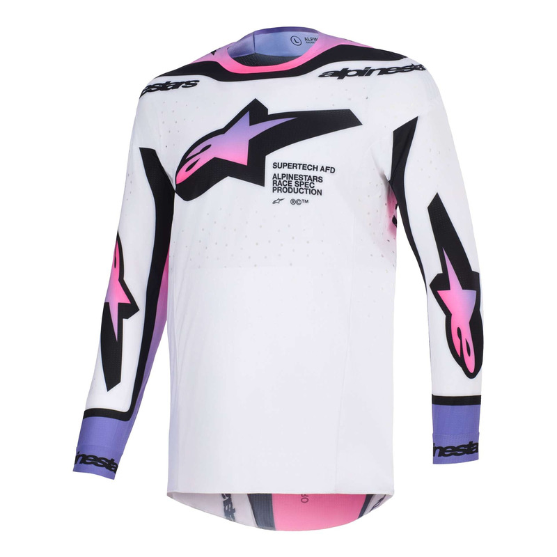 Maillot cross Alpinestars Supertech Pro Vista white/purple/black- L