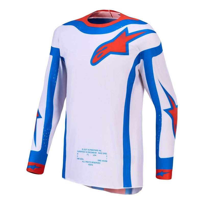 Maillot cross Alpinestars Supertech Vesta light lilac/cardinal red