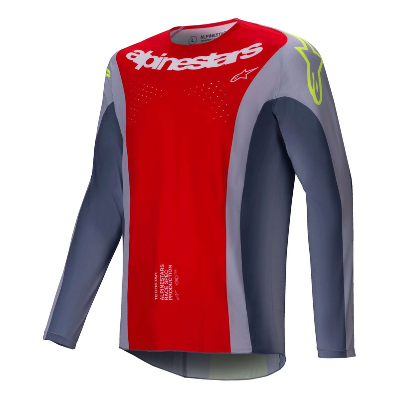 Maillot cross Alpinestars Techstar Melt bright red/gray