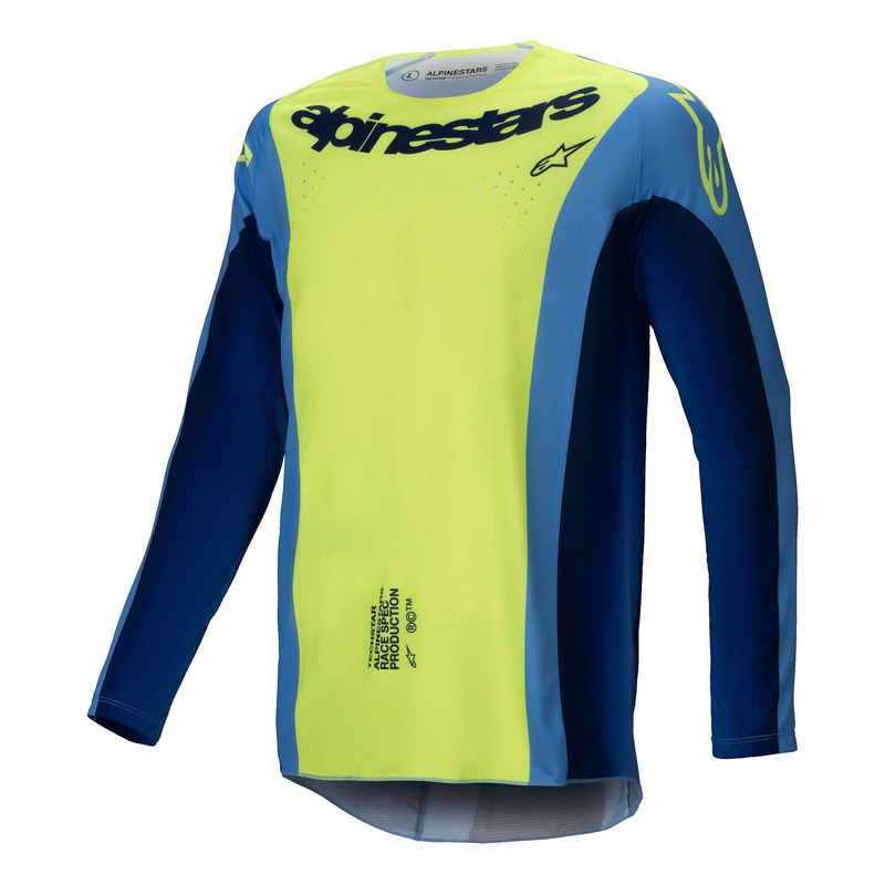 Maillot cross Alpinestars Techstar Melt yellow fluo/blue
