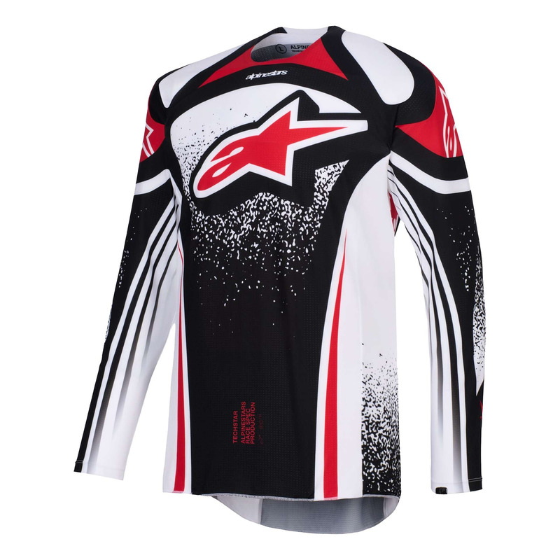 Maillot cross Alpinestars Techstar Nomur black/white/red- S