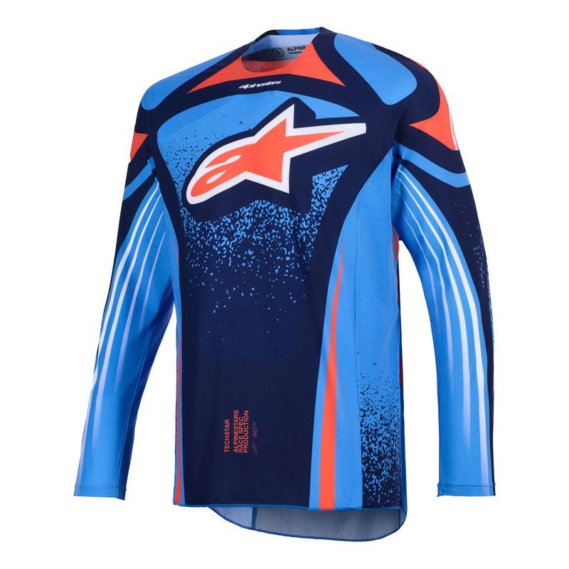 Maillot cross Alpinestars Techstar Nomur dark navy/orange/UCLA