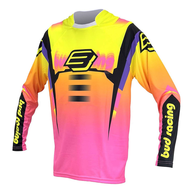 Maillot cross Bud Racing Racing Champion's jaune fluo/rose fluo/noir