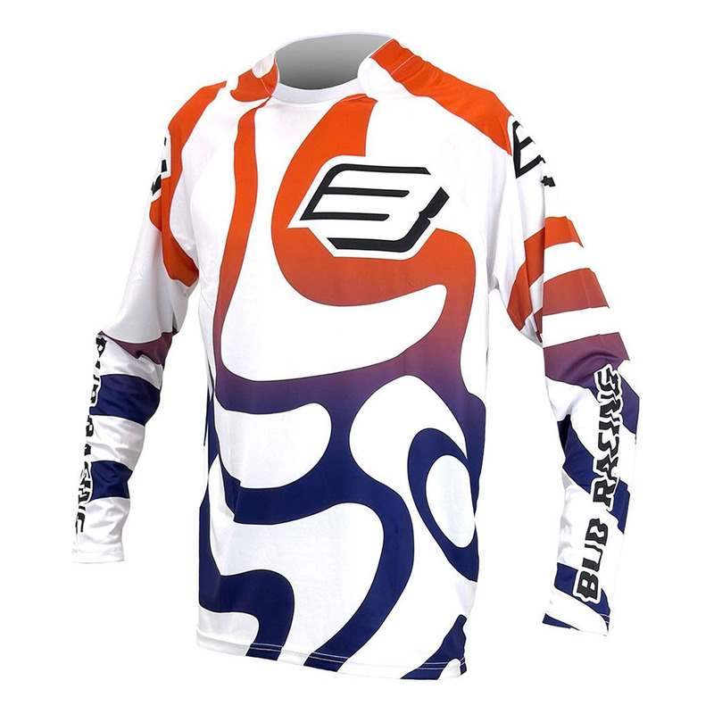 Maillot cross Bud Racing Racing Lava blanc/marine/orange