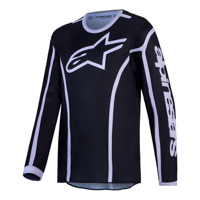 Maillot cross enfant Alpinestars Fluid Youth Apex V2 black/silver