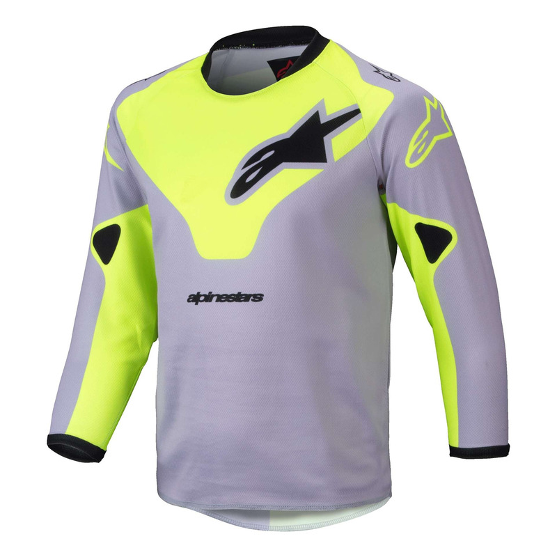 Maillot cross enfant Alpinestars Kids Racer Veil gray/yellow fluo