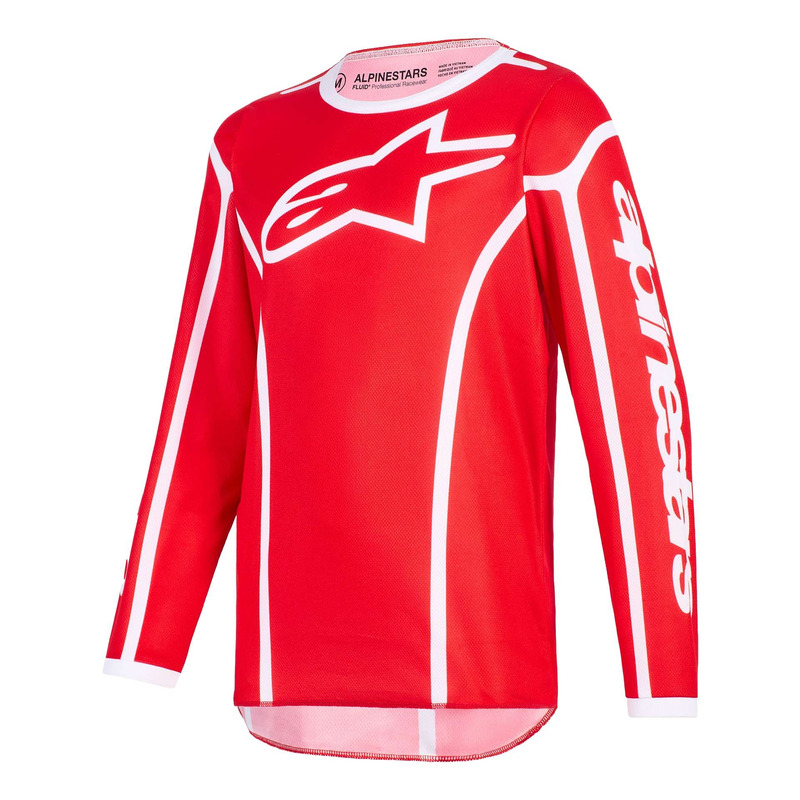 Maillot cross enfant Alpinestars Youth Fluid Apex red/white