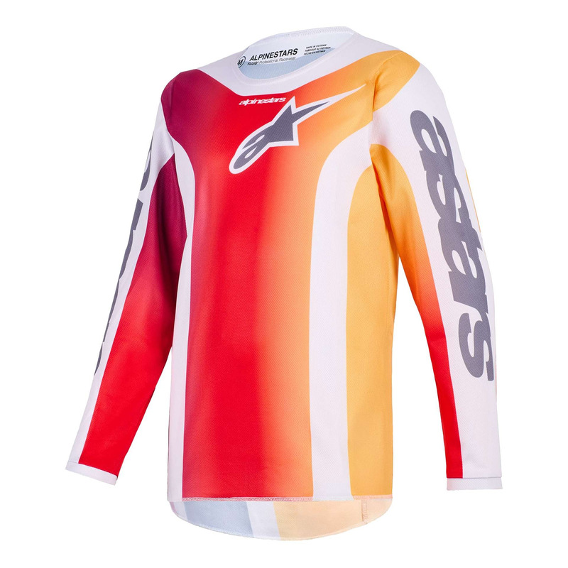 Maillot cross enfant Alpinestars Youth Fluid Portl red/light gray/dark