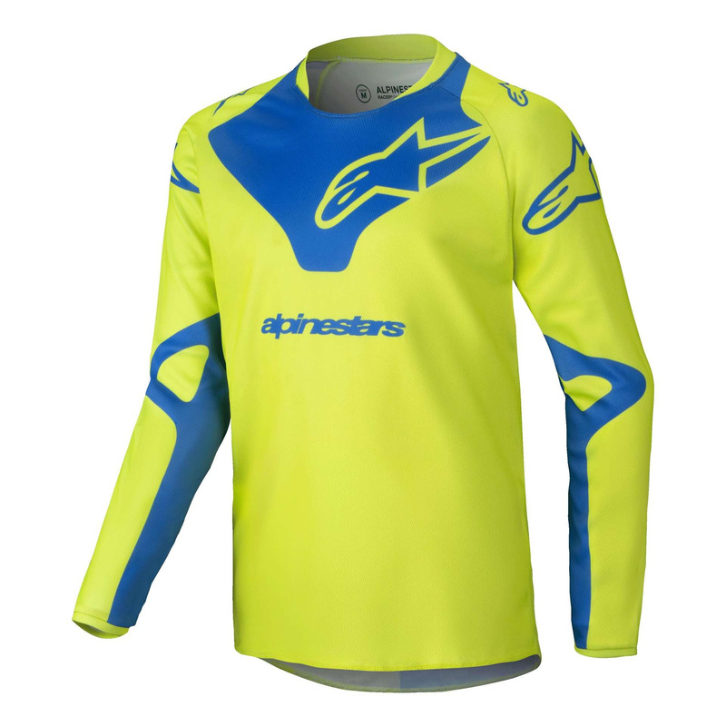 Maillot cross enfant Alpinestars Youth Racer Veil yellow fluo/blue