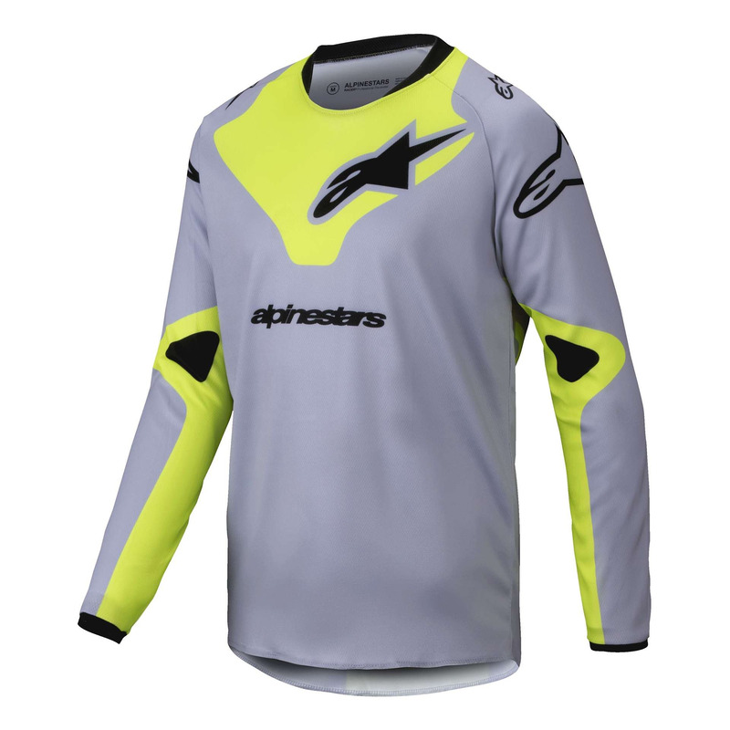 Maillot cross enfant Alpinestars Youth Racer Veil gray/yellow fluo