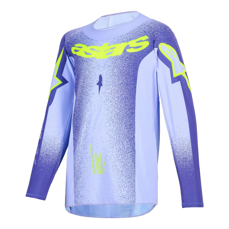 Maillot cross enfant Alpinestars Youth Supertech Scenz purple/yellow fluo