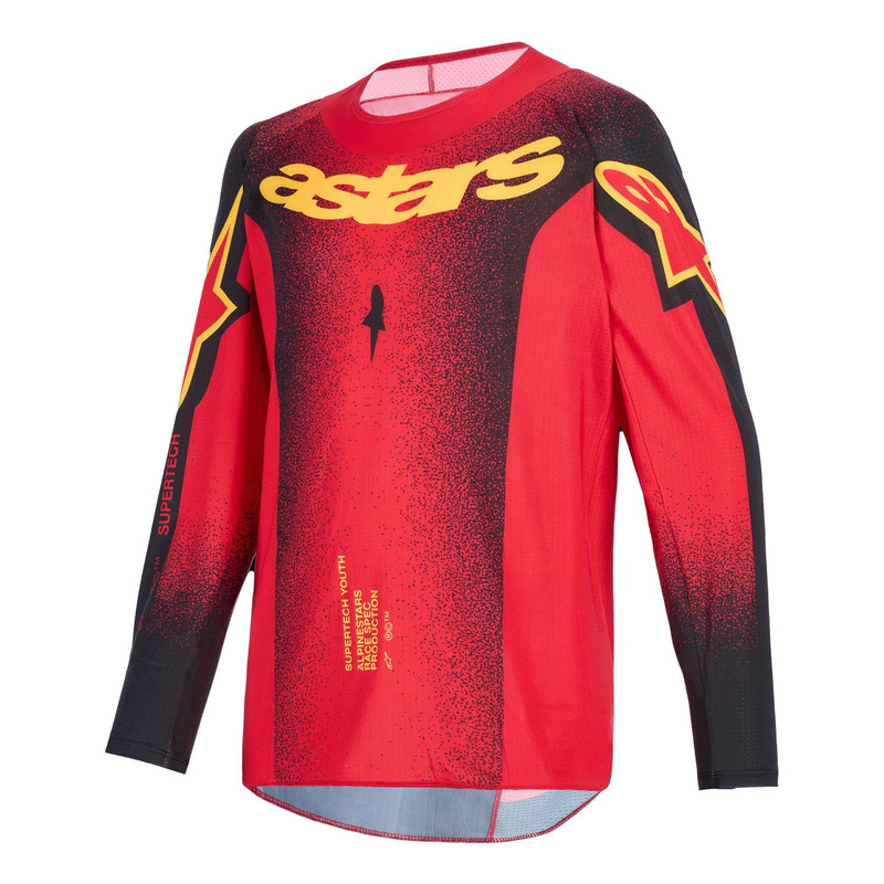 Maillot cross enfant Alpinestars Youth Supertech Scenz red/black/yellow