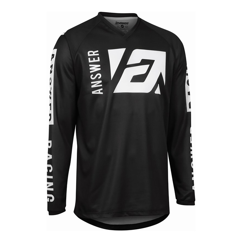 Maillot cross enfant Answer A22 Syncron Merge Kids noir/blanc- XL