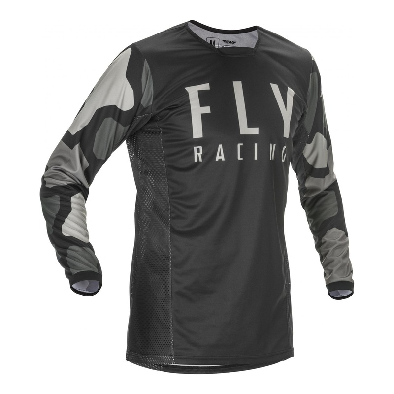 Maillot cross enfant Fly Racing Kinetic K221 noir/gris- S