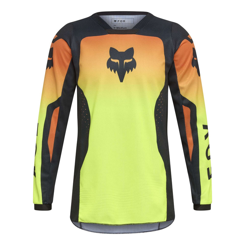 Maillot cross enfant Fox Racing Youth 180 Shield yellow fluo-