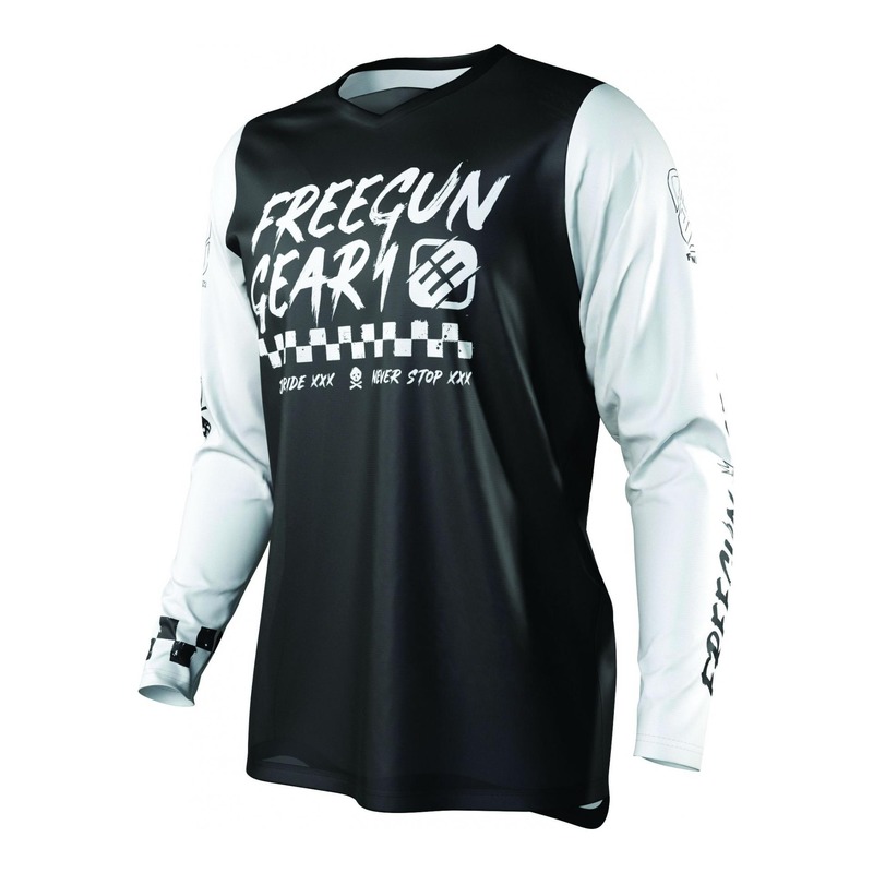 Maillot cross enfant Freegun Devo Speed noir- 4/5ans