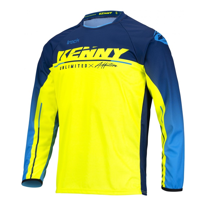 Maillot cross enfant Kenny Track Focus Kid navy/jaune fluo 2022- 4XS