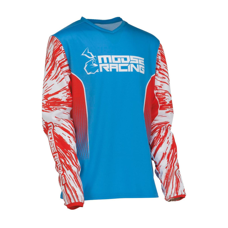 Maillot cross enfant Moose Racing Youth Agroid red/white/blue- L