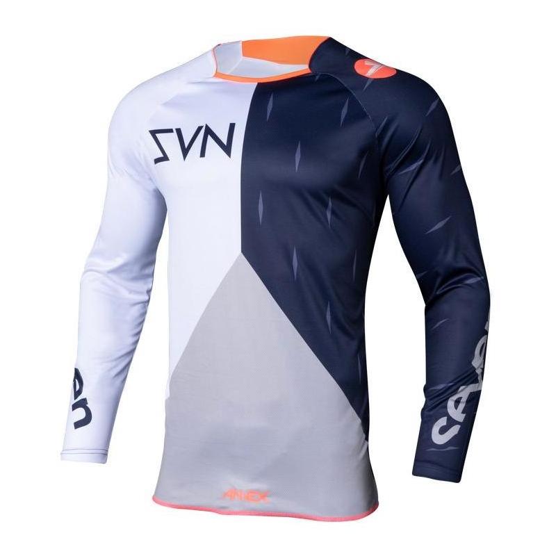 Maillot cross enfant Seven Annex Bortz navy/blanc/corail- YS